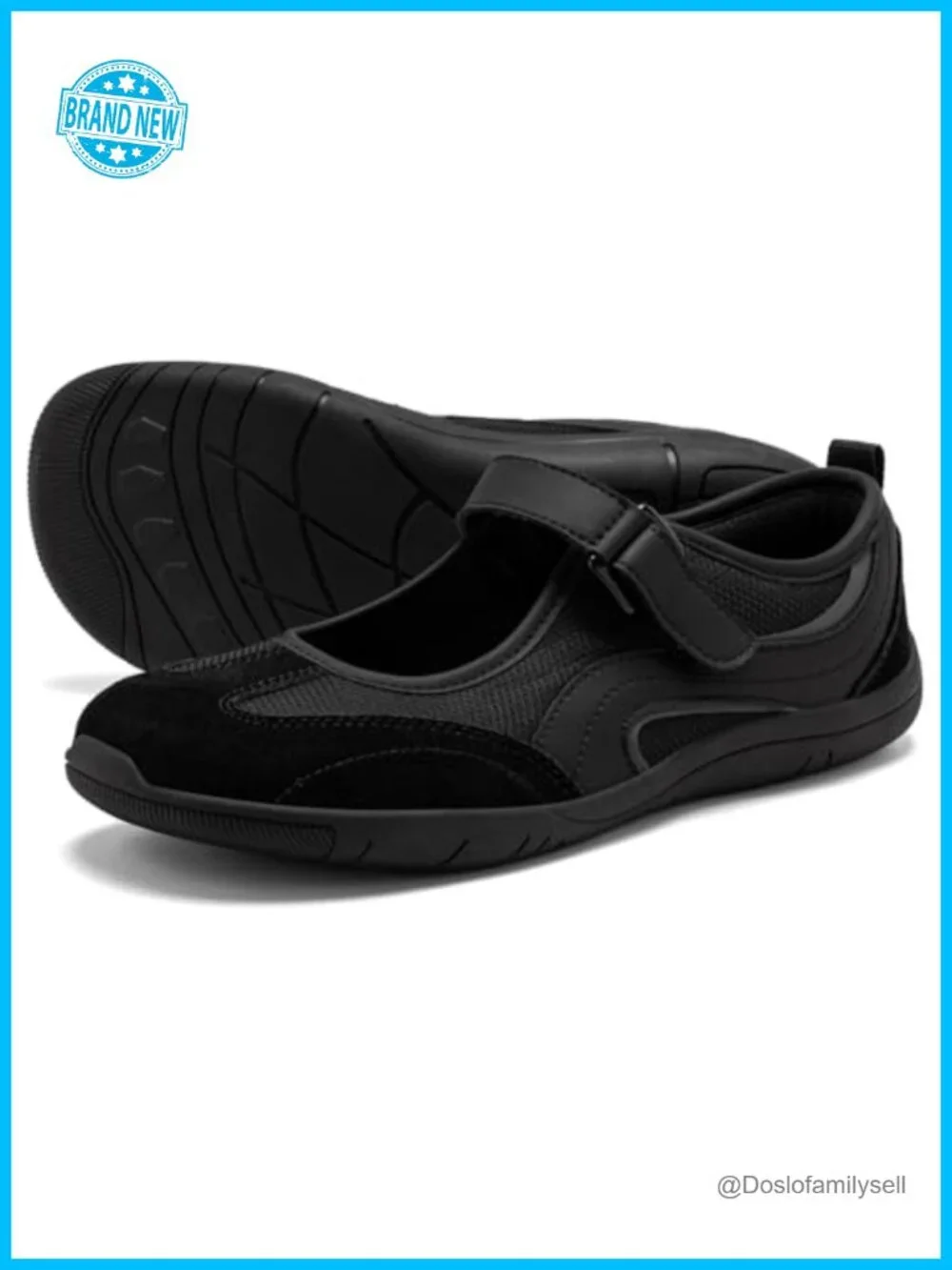 Barefoot Mary Jane Flats Wide Toe Box Slip On Comfort Walking Shoes